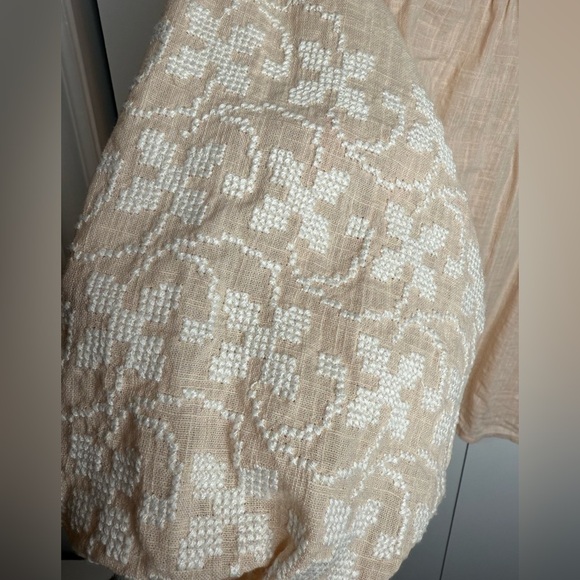 Cleobella - 100% Organic Cotton - Peach Needle Point Sleeve Blouse - Small - Picture 4 of 11